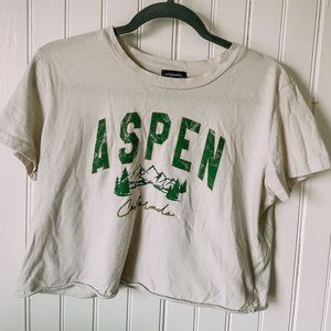 Dry Goods Aspen Colorado Crop Tee